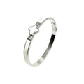 Wasserdichtes Kleeblatt Bangle Armreif Silber