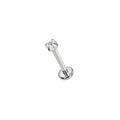 Titan Labret (Flat Back) CZ 1.2x8mm 2.5mm