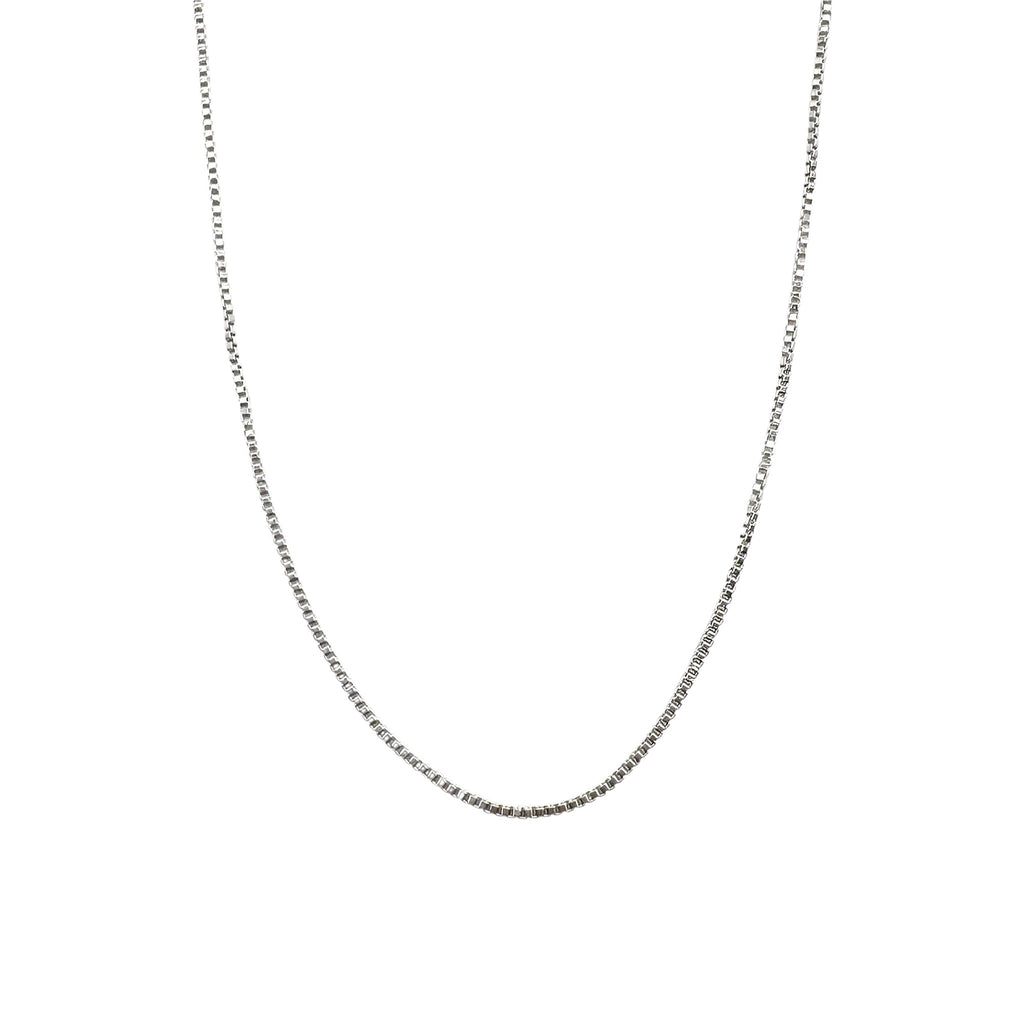 Wasserdichte Venezianer-Kastenkette 1mm Silber