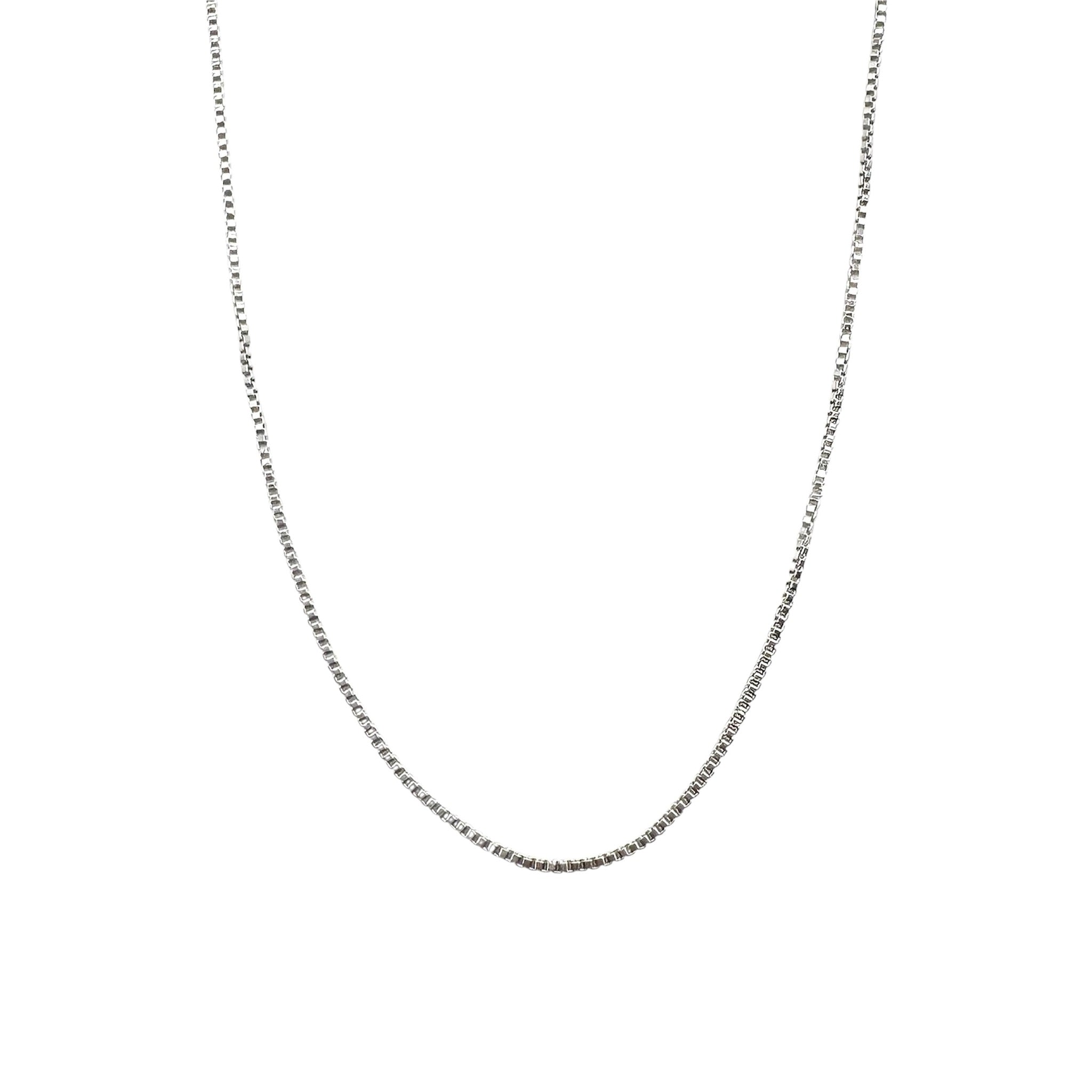 Wasserdichte Venezianer-Kastenkette 1mm Silber