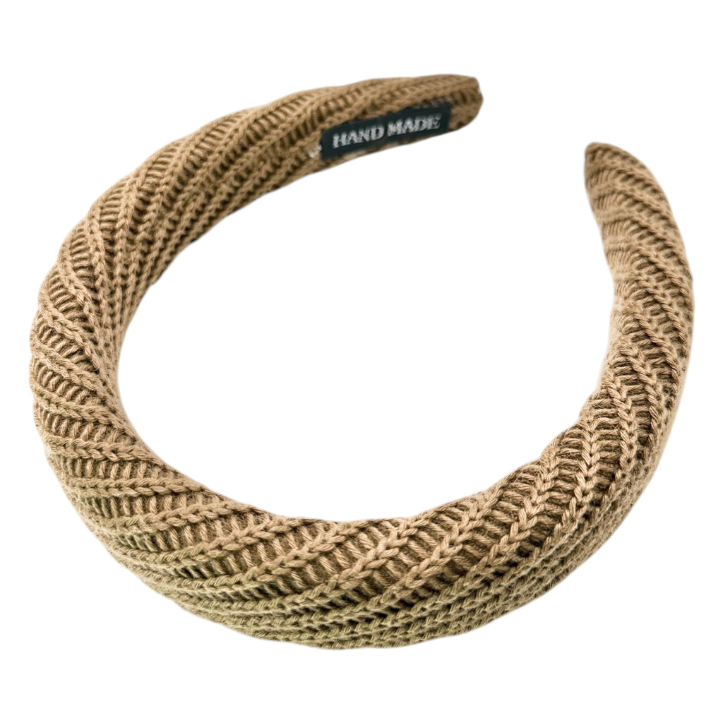 Haarreif Camel Gestrickt Gepolstert 32mm