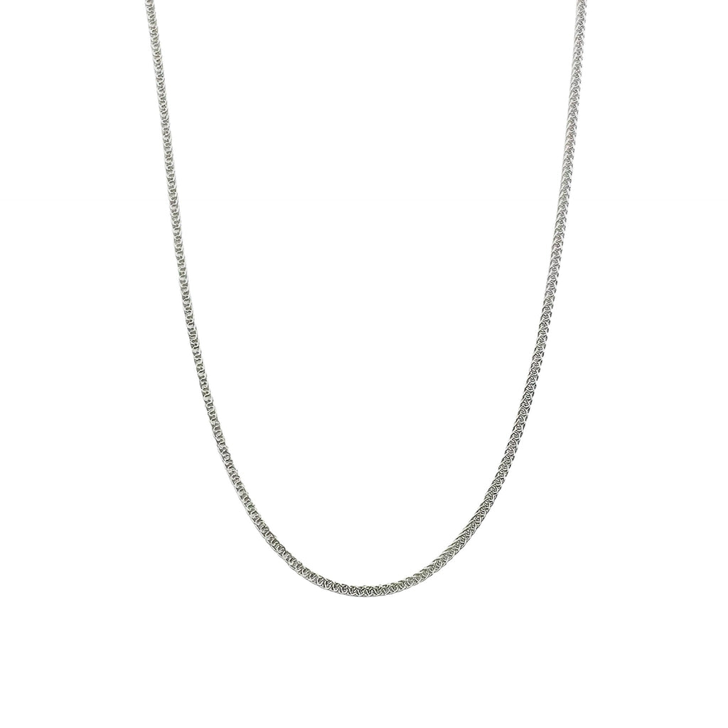 Wasserdichte Spiga-Weizenkette 1mm Silber