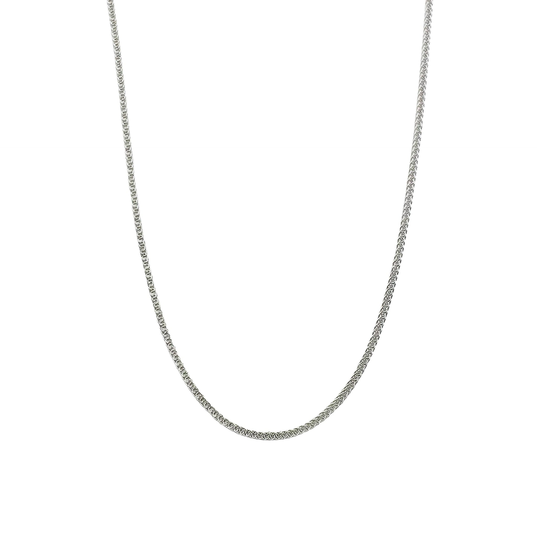 Wasserdichte Spiga-Weizenkette 1mm Silber