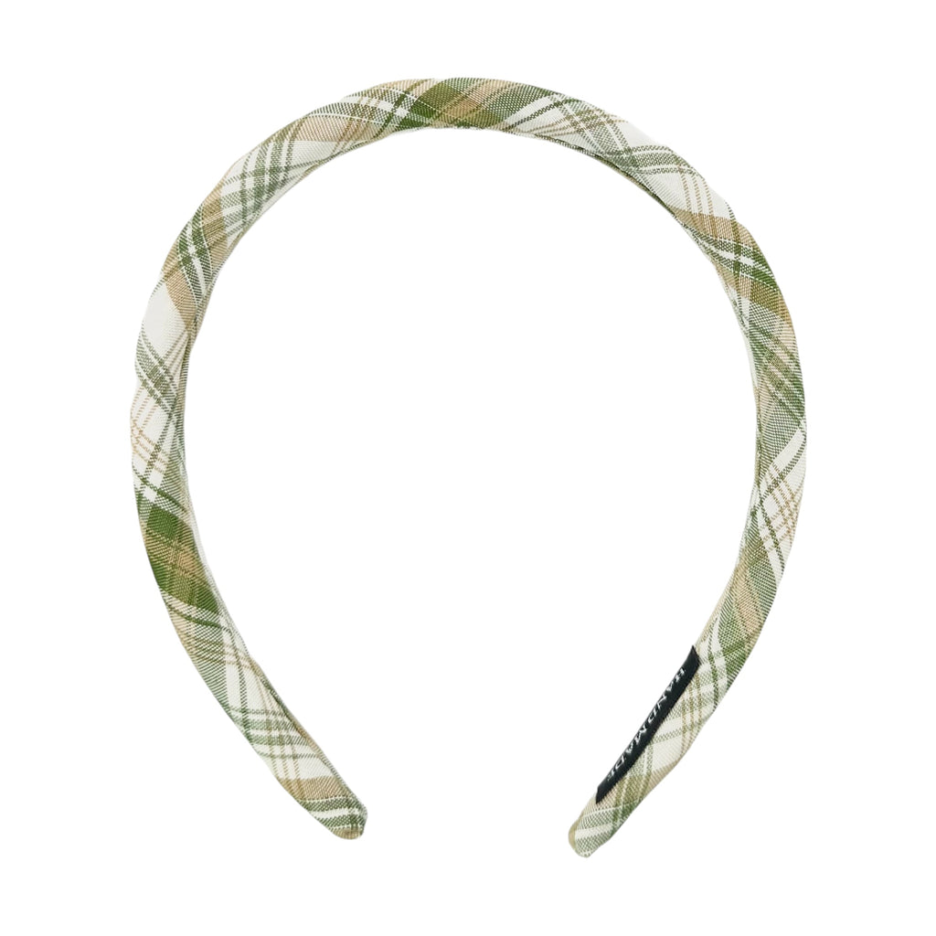 Haarreif Grün Tartan-Karo Gepolstert 16mm
