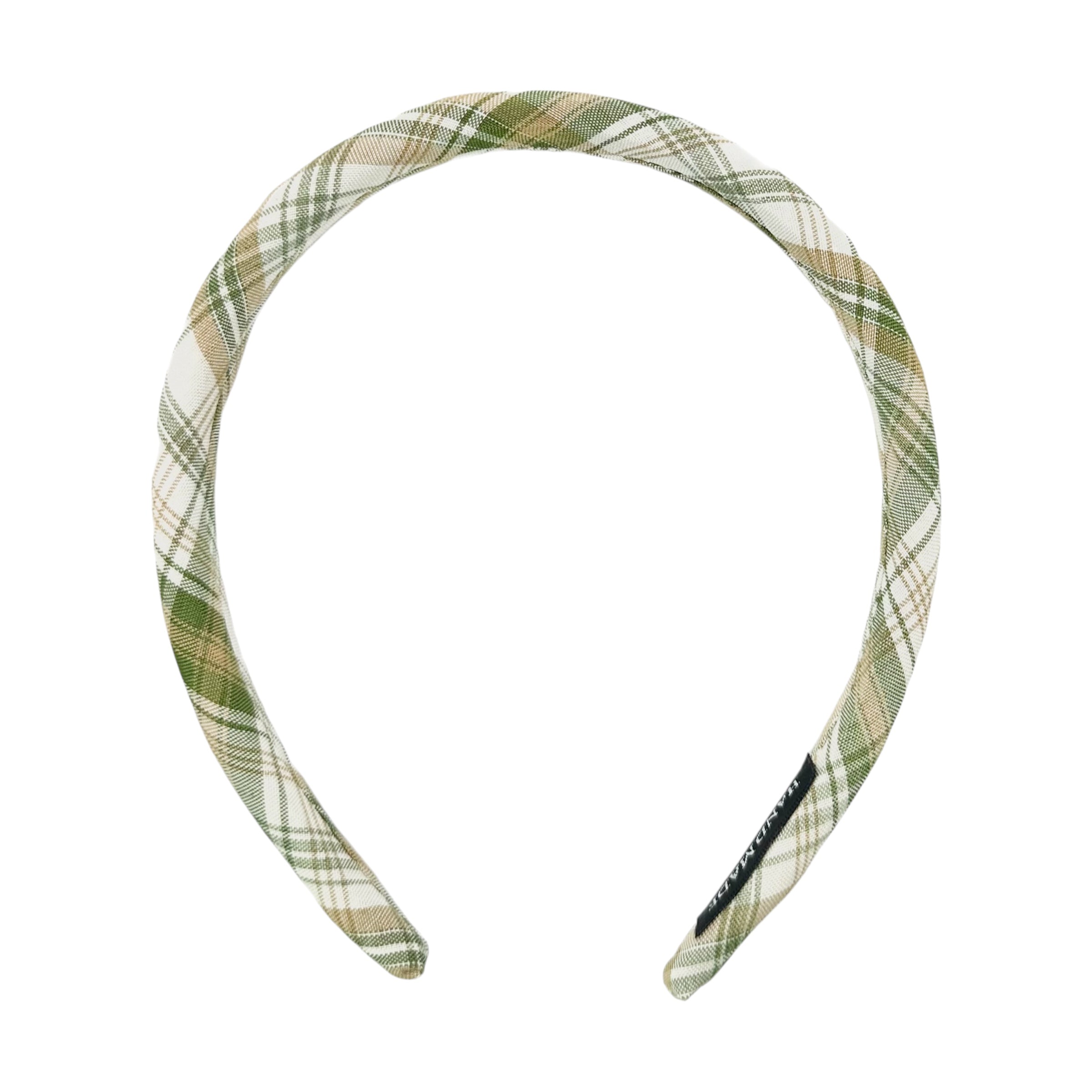 Haarreif Grün Tartan-Karo Gepolstert 16mm
