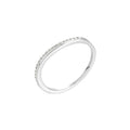 Wasserdichter schmaler Eternity-Ring mit Zirkonia-Pavé Silber