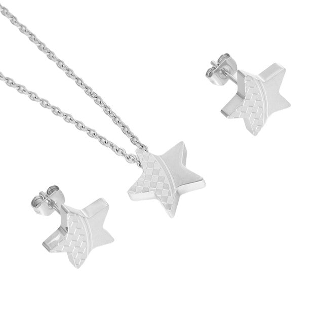 Wasserdichtes Stern-Schmuckset, silberfarben