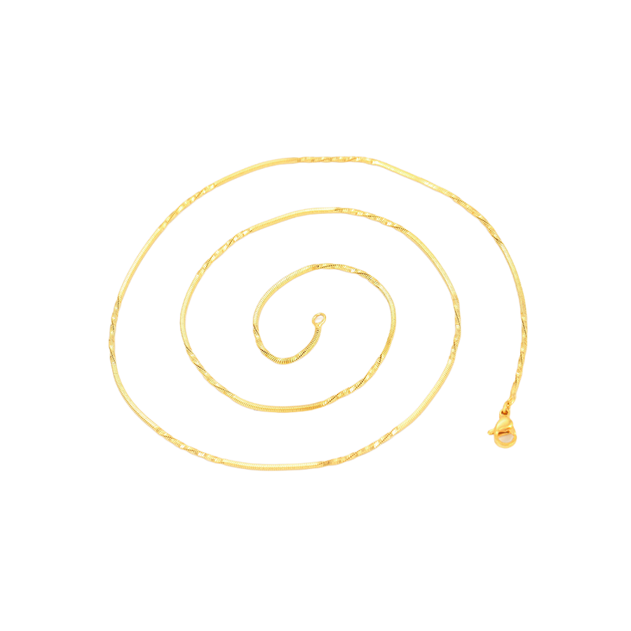 Wasserdichte Schlangenkette-Halskette Goldfarbe
