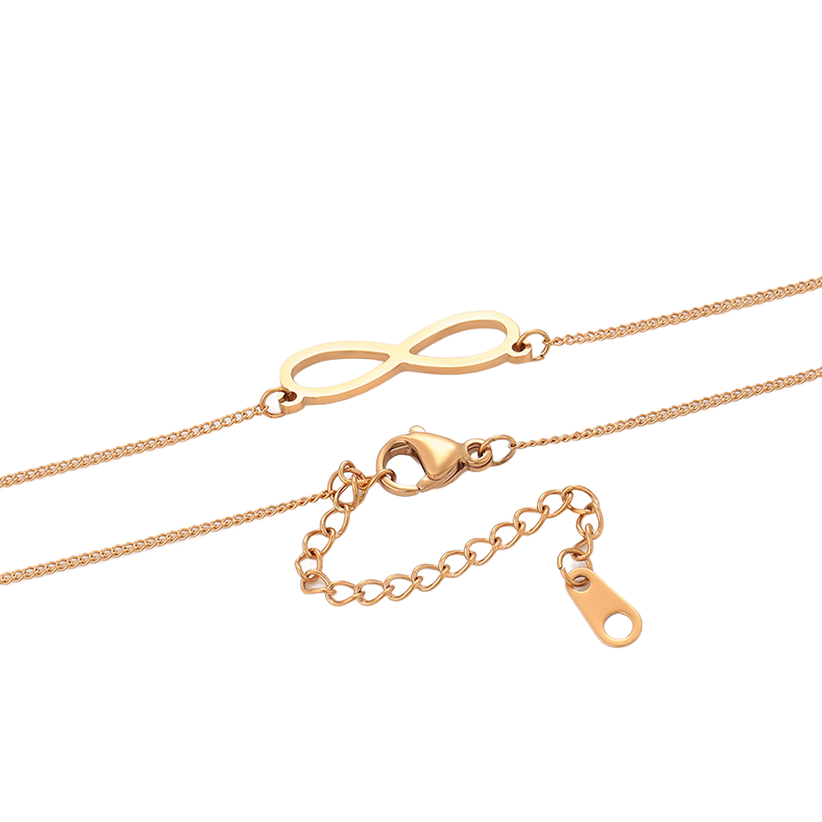 Wasserdichte Halskette mit Infinity-Anhänger Goldfarbe