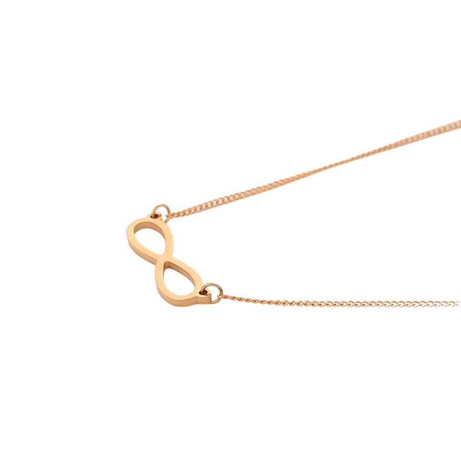 Wasserdichte Halskette mit Infinity-Anhänger Goldfarbe