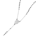 Waterproof Rosary Silver-Colored with Cross and Medal