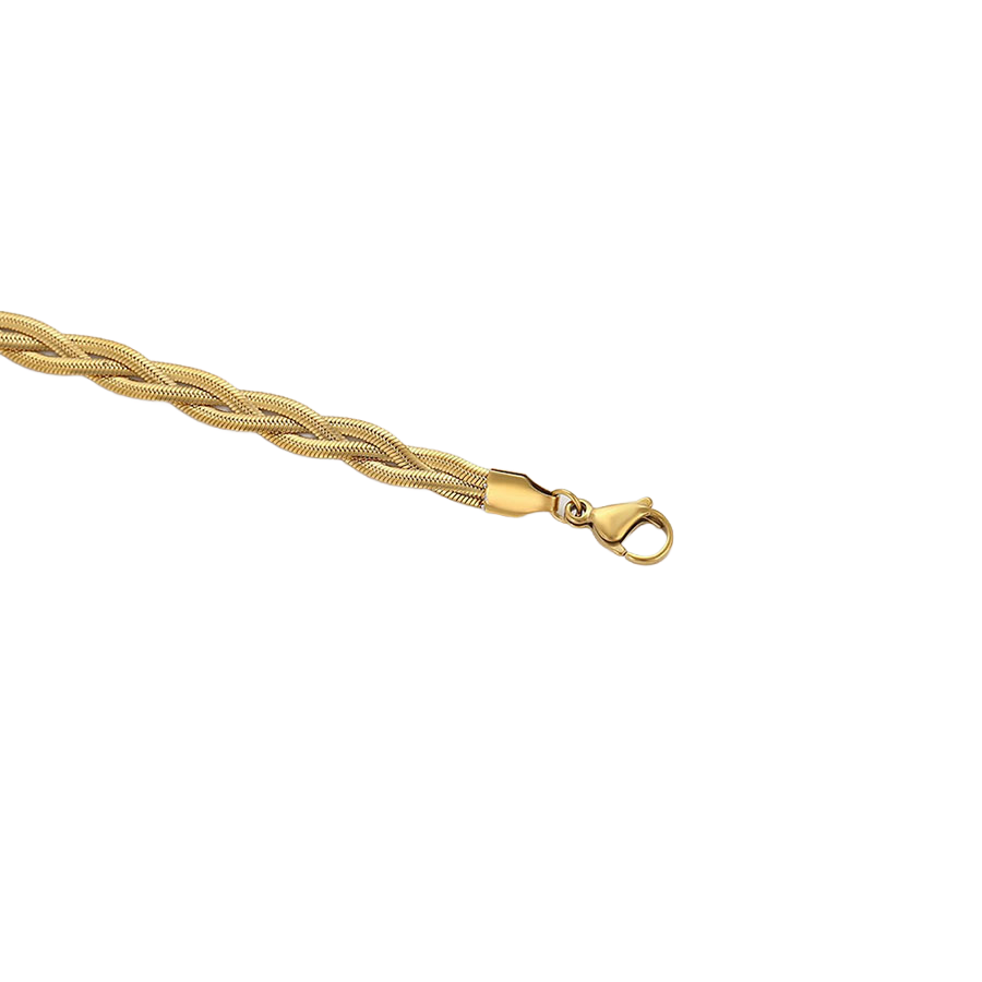 Wasserdichte Halskette gedreht Goldfarbe