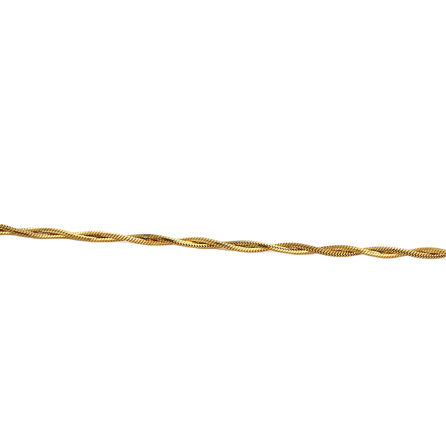 Wasserdichte Halskette gedreht Goldfarbe