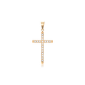 Wasserdichter Kreuz Anhänger mit Zirkonia Goldfarbe