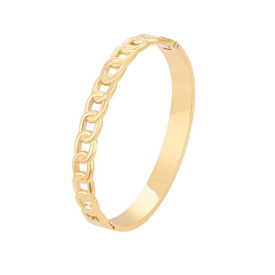 Wasserdichter Armreif mit Ketten-Motiv Goldfarbe