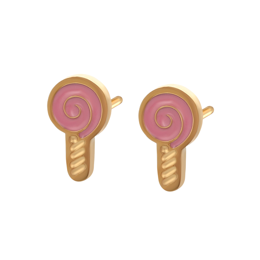Waterproof Stud Earrings Set Gold Tone Cute 3-Pack
