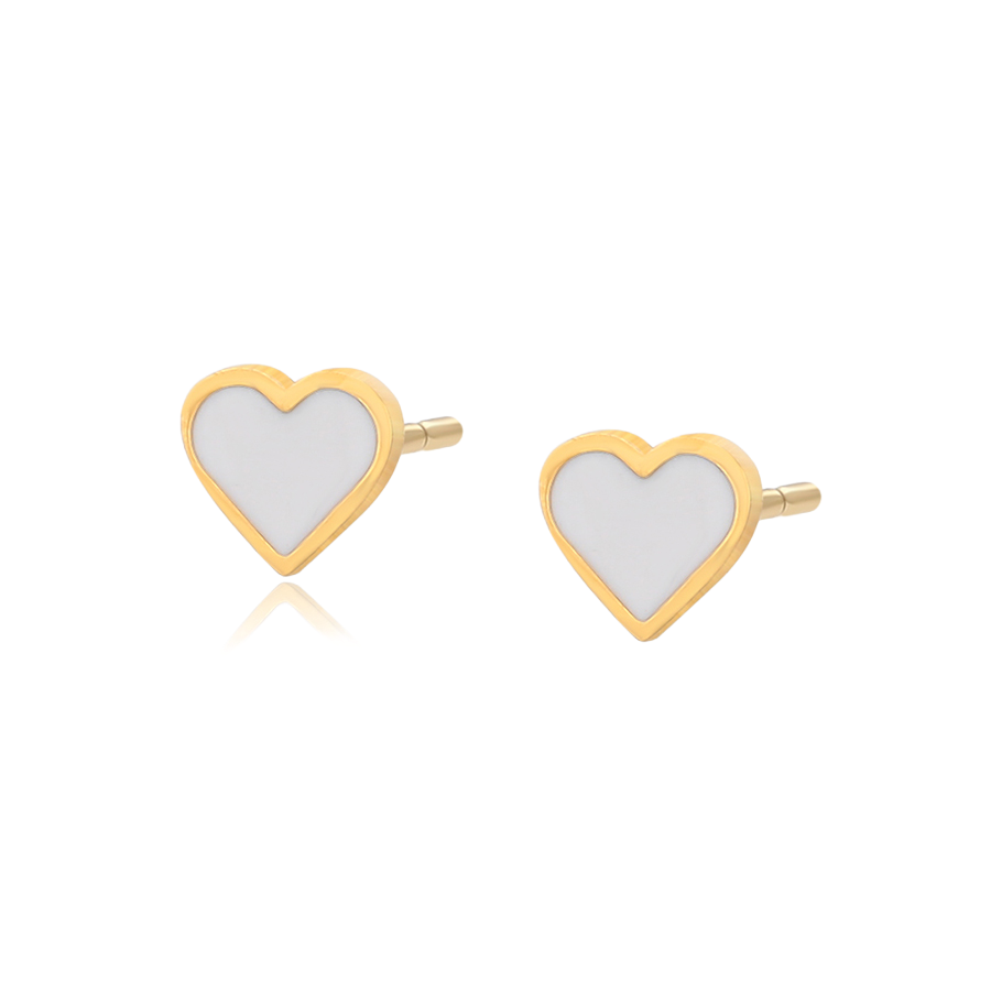 Waterproof Stud Earring Set Gold-Plated Hearts 3-Pack