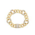 Wasserdichtes Armband mit Kristallen Goldfarbe