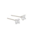 Wasserdichte Ohrstecker mit Zirkonia, silberfarben, 4mm