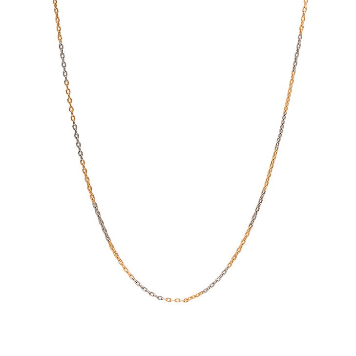 Wasserdichte Halskette zweifarbig Gold-Silber