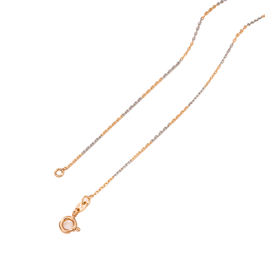 Wasserdichte Halskette zweifarbig Gold-Silber