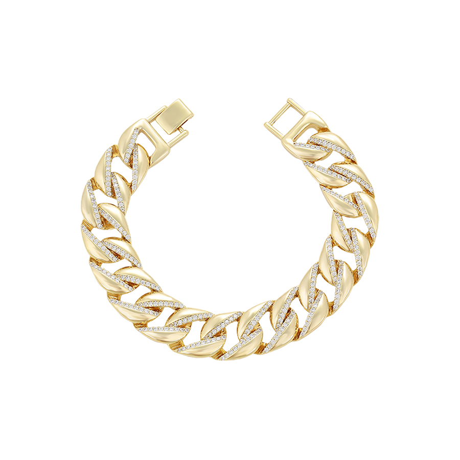 Wasserdichtes Armband mit Kristallen Goldfarbe
