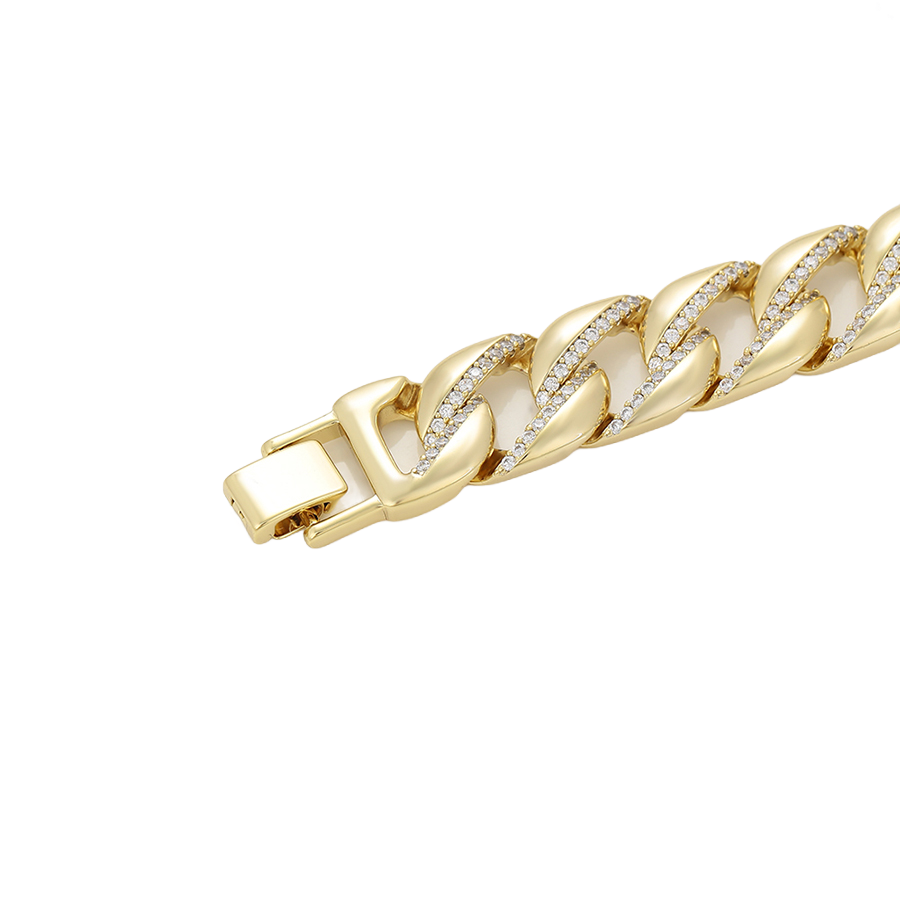 Wasserdichtes Armband mit Kristallen Goldfarbe