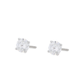 Wasserdichte Ohrstecker mit Zirkonia, silberfarben, 5mm