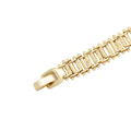Waterproof Bracelet Gold Tone 11mm Wide with Laser Facets