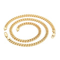 Wasserdichtes Set Panzerkette-Halskette + Armband Goldfarbe