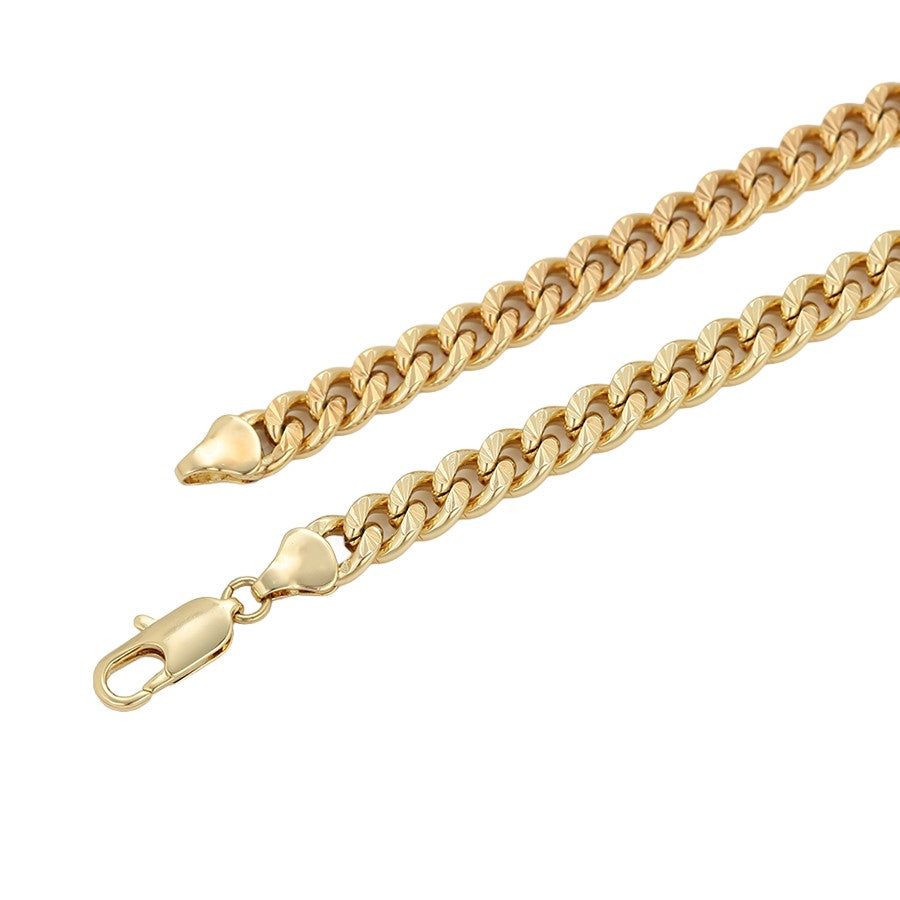 Wasserdichtes Set Panzerkette-Halskette + Armband Goldfarbe