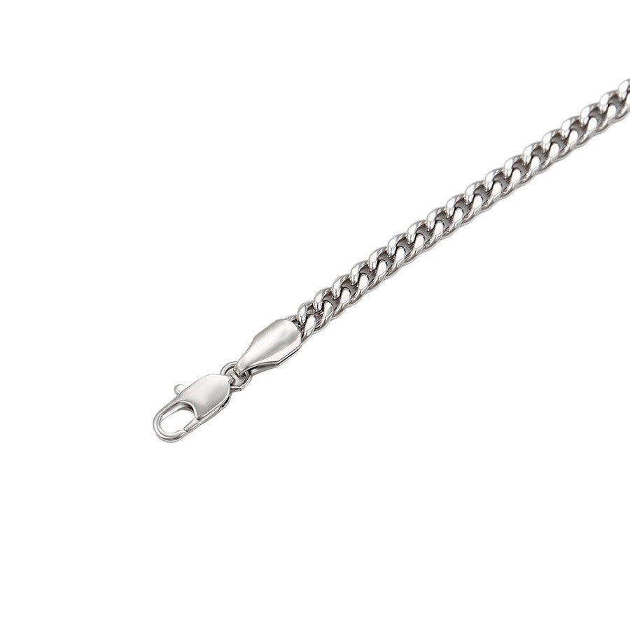 Wasserdichtes Panzerkette-Armband, silberfarben, 19cm