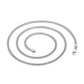 Waterproof Necklace Silver Color 45cm Length 4mm Wide Curb Chain