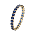 Wasserdichter Armreif mit blauen Kristallen Goldfarbe
