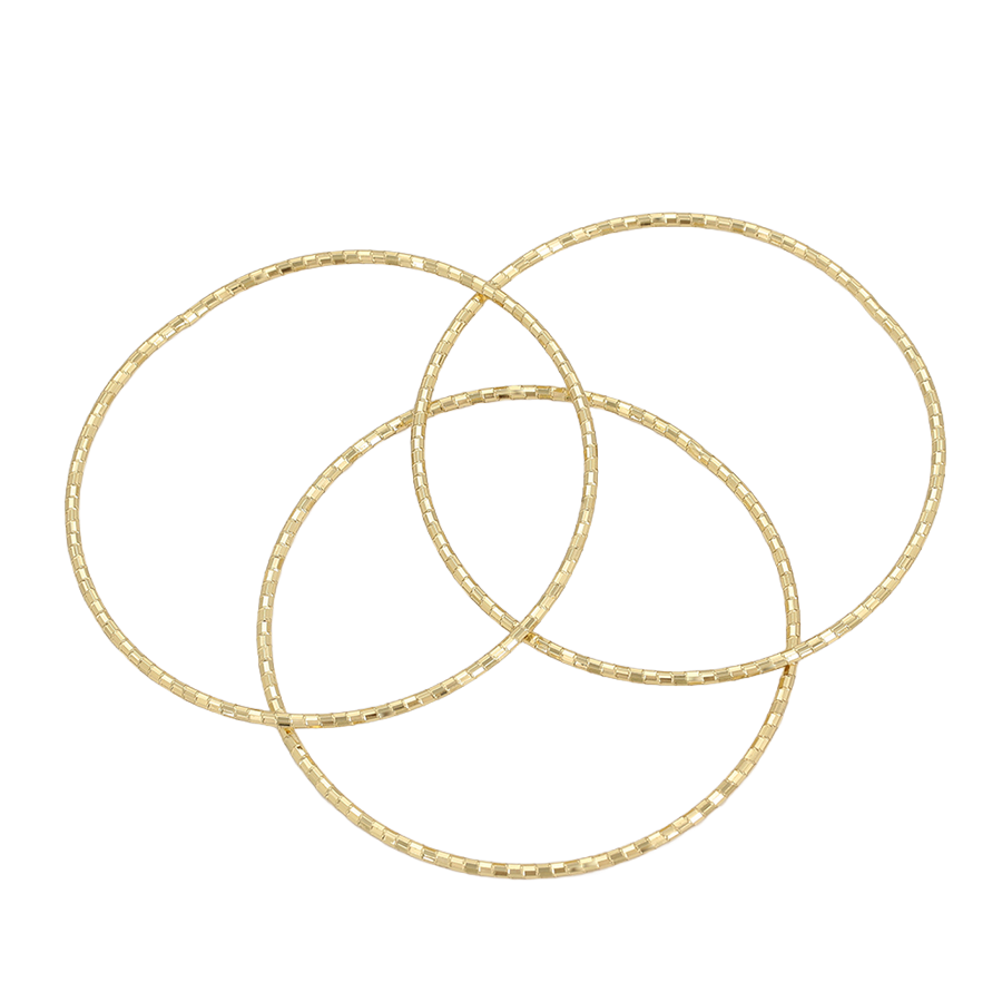 Wasserdichtes Armreif-Set Goldfarbe 67mm 3 Stück