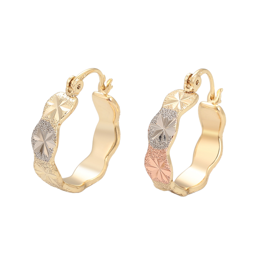 Wasserdichte gedrehte Creolen, goldfarben, 23mm x 6mm