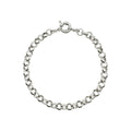 Wasserdichtes Erbskette Rolo Armband 7mm Silber 22,5cm