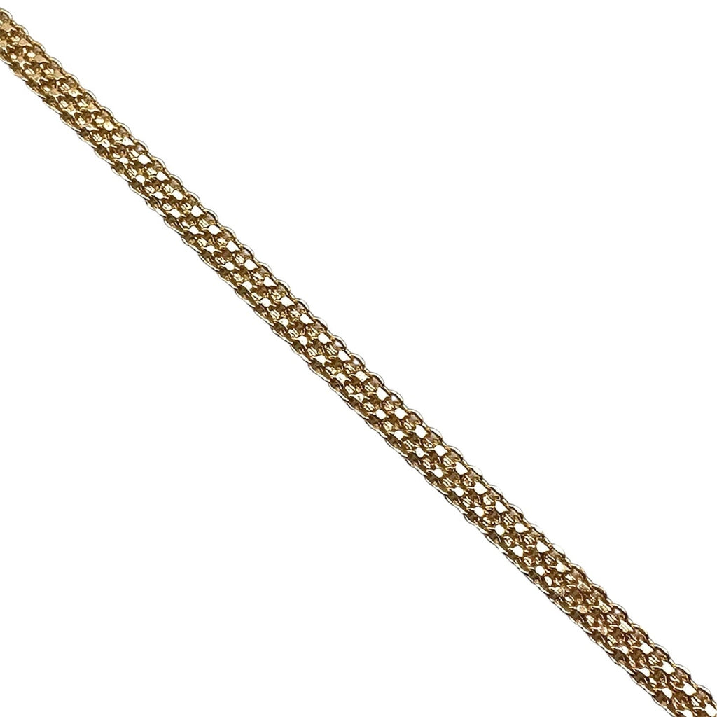 Wasserdichtes Mesh Geflecht Armband 5mm Gold 23cm