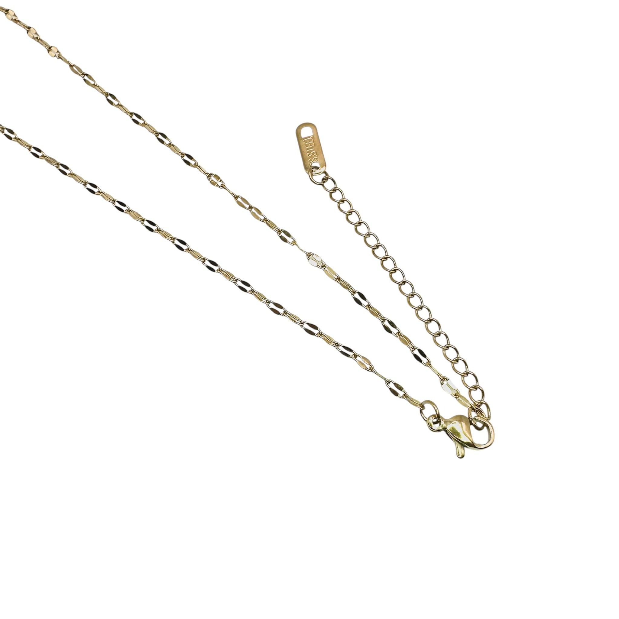 Wasserdichte Y-Lariat Kette Twisted Bar Anhänger Gold