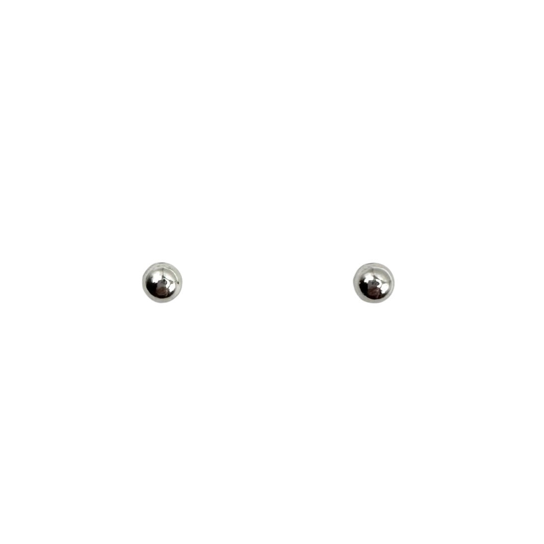 Wasserdichte Kugel Ball Ohrstecker Silber