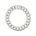 Wasserdichtes Iced Out Cuban Link Zirkonia Pavé Armband 12mm Silber 22cm