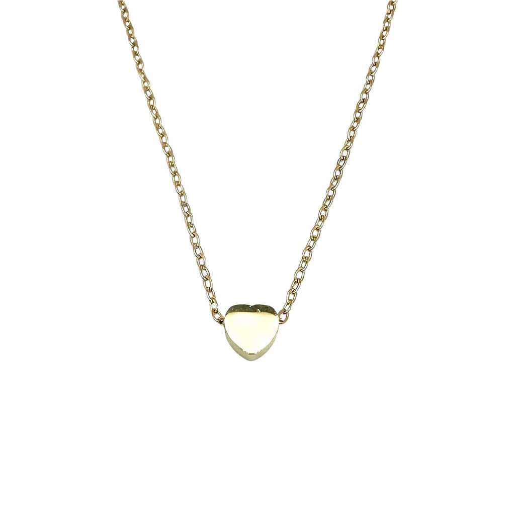 Wasserdichte Ankerkette Mini Herz Anhänger 6mm Gold 38+5cm