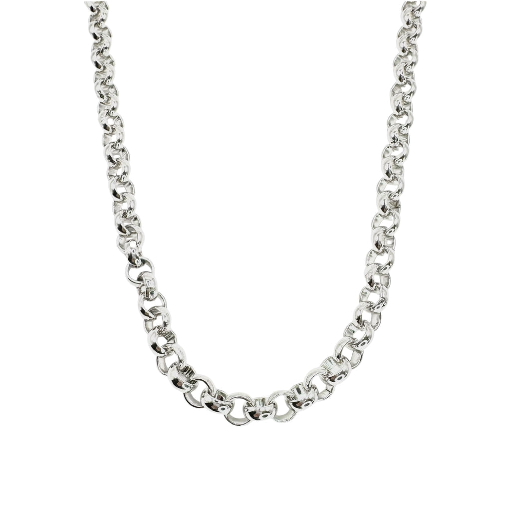 Wasserdichte Erbskette Rolo Kette 7mm Silber