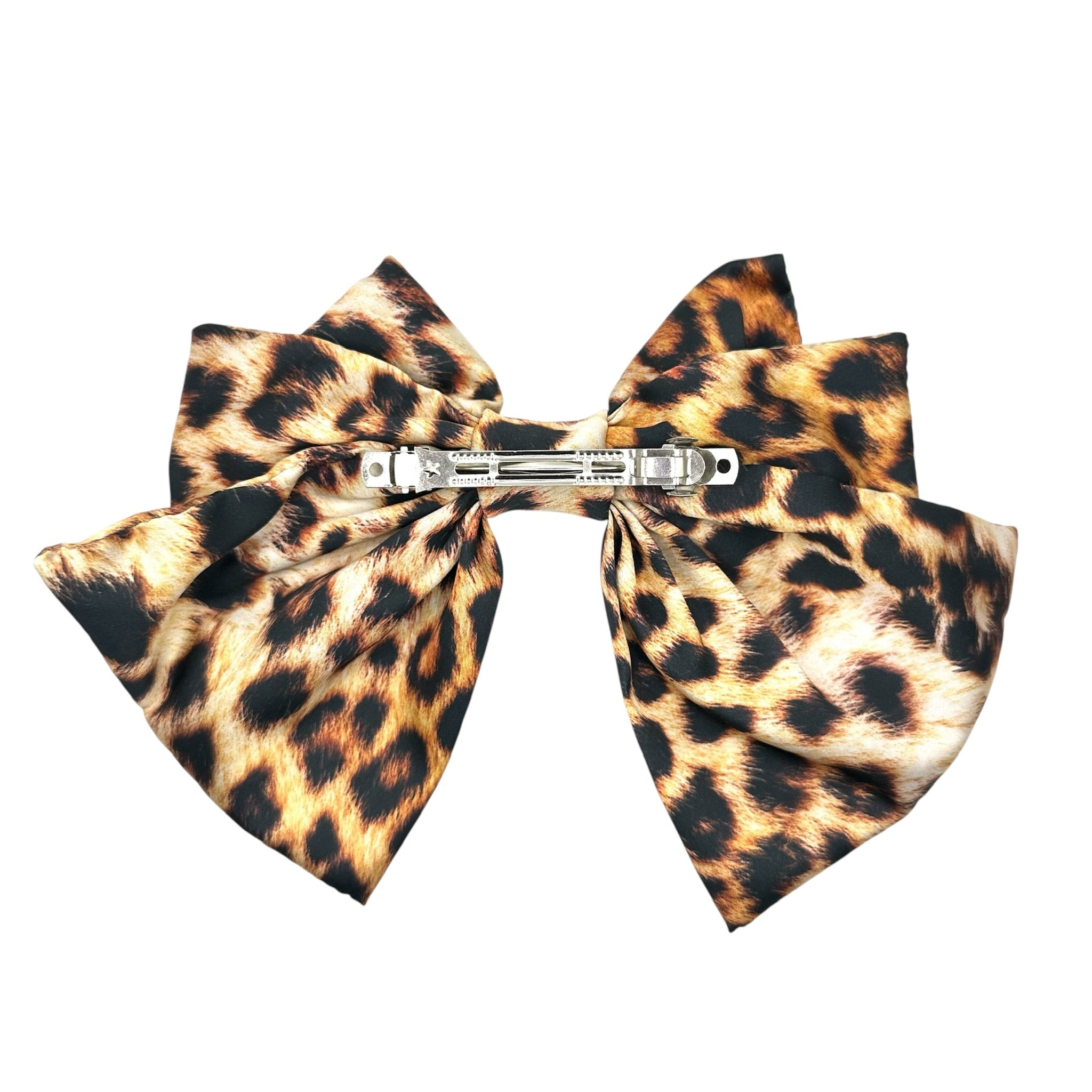 Haarschleife Leopard Satin