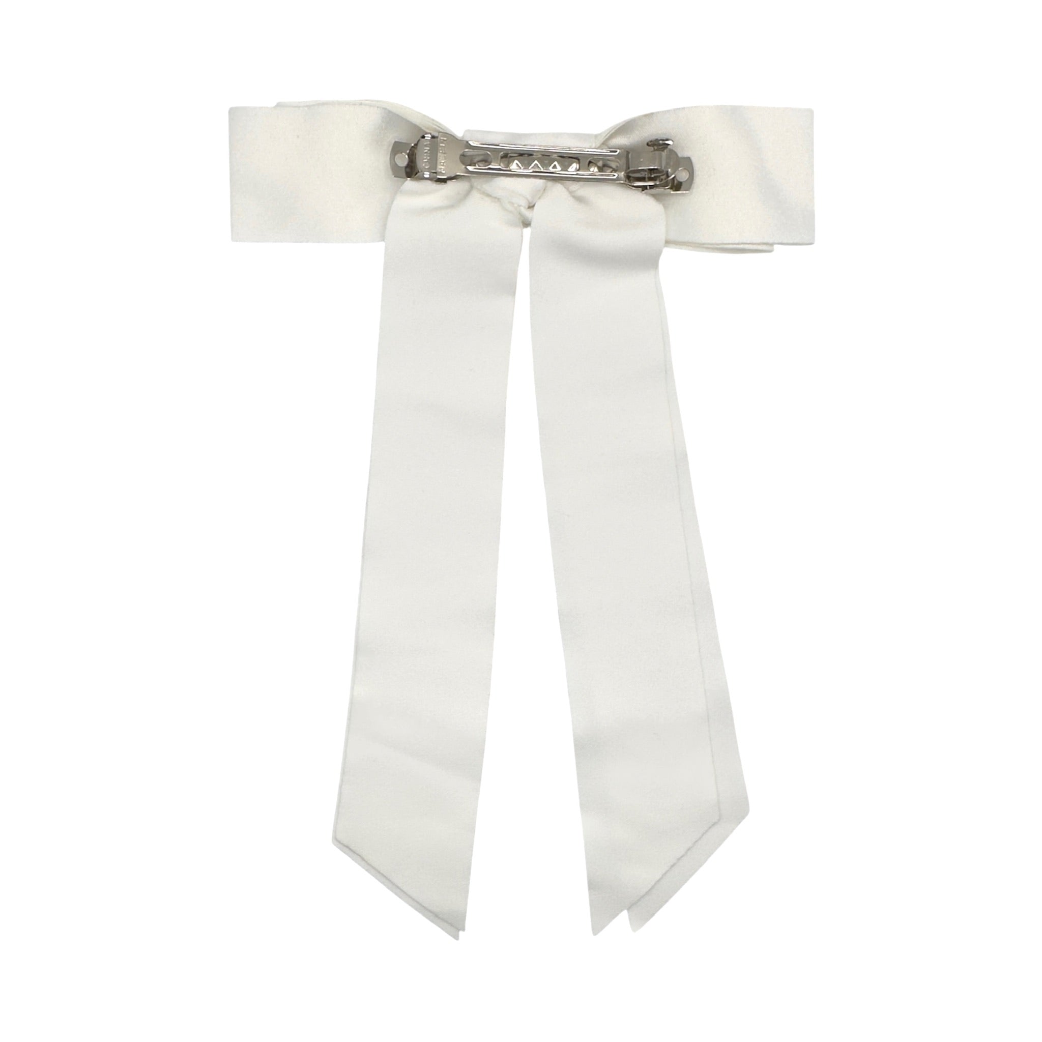 Haarschleife Satin mit langen Bändern