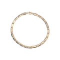 Wasserdichtes Bar & Curb Link Armband 4mm Rosegold 22cm
