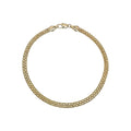 Wasserdichtes Mesh Geflecht Armband 5mm Gold 23cm