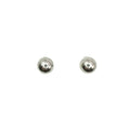 Wasserdichte Kugel Ball Ohrstecker Silber