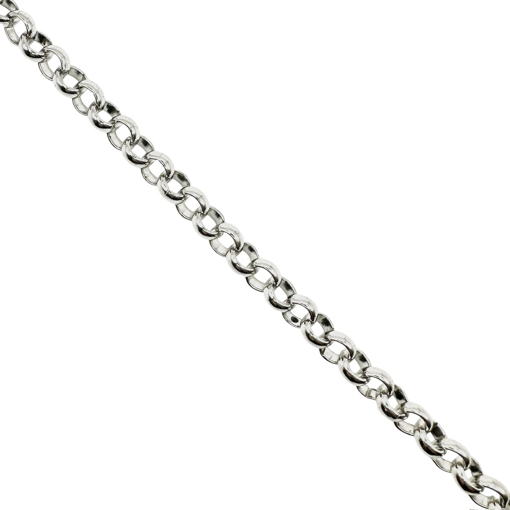Wasserdichtes Erbskette Rolo Armband 7mm Silber 22,5cm
