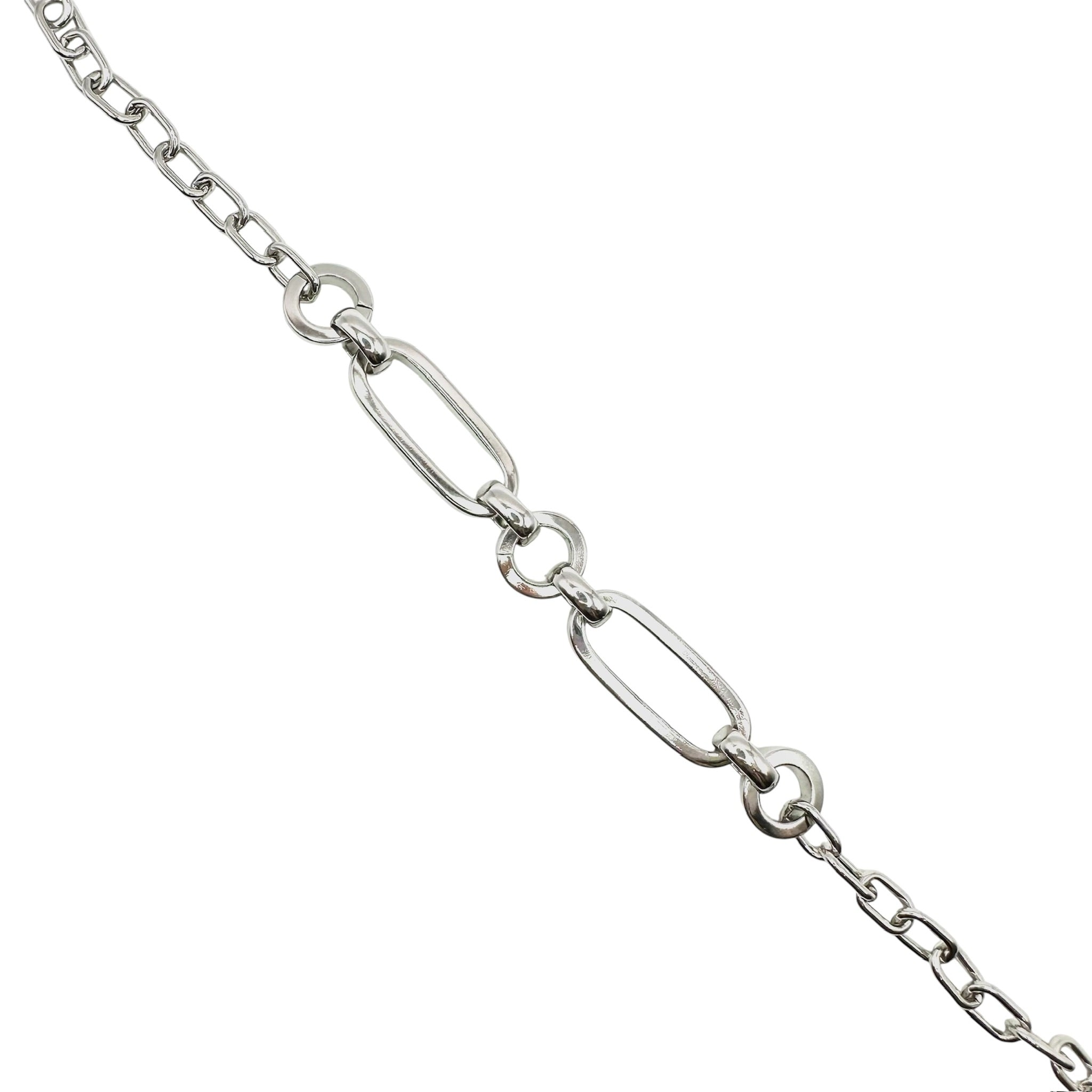 Wasserdichtes Chunky Oval-Glieder Statement Armband Silber 20cm